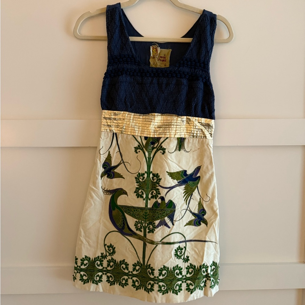 Vintage Free People peacock dress